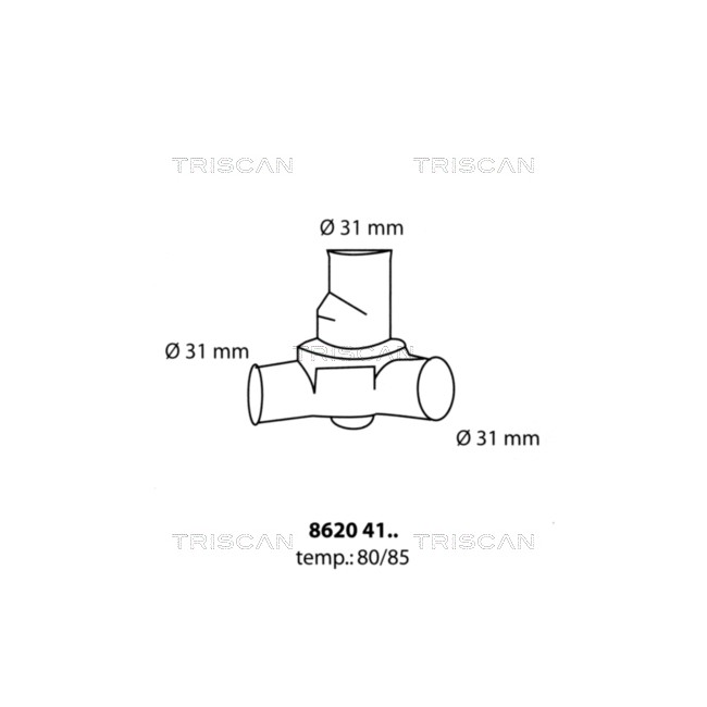 TRISCAN TERMOSTATO 80ºC
