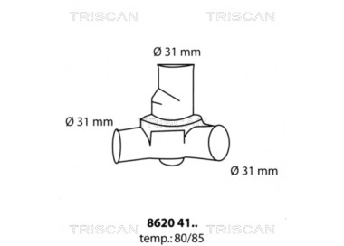 TRISCAN TERMOSTATO 80ºC