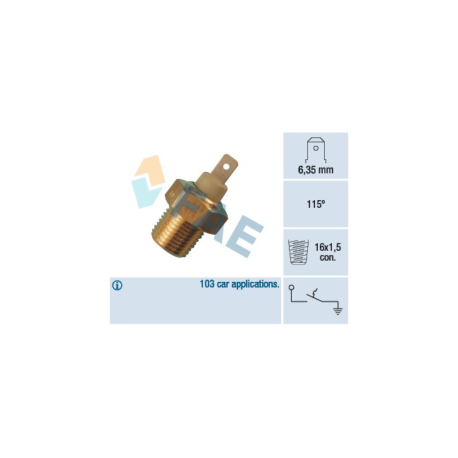 FAE INTERRUPTOR LUZ ADVERTENCIA TEMPERATURA FAE INTERRUPTOR LUZ ADVERTENCIA TEMPERATURA