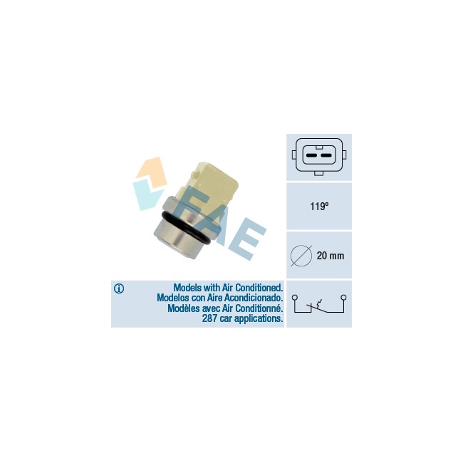 FAE INTERRUPTOR LUZ ADVERTENCIA TEMPERATURA FAE INTERRUPTOR LUZ ADVERTENCIA TEMPERATURA