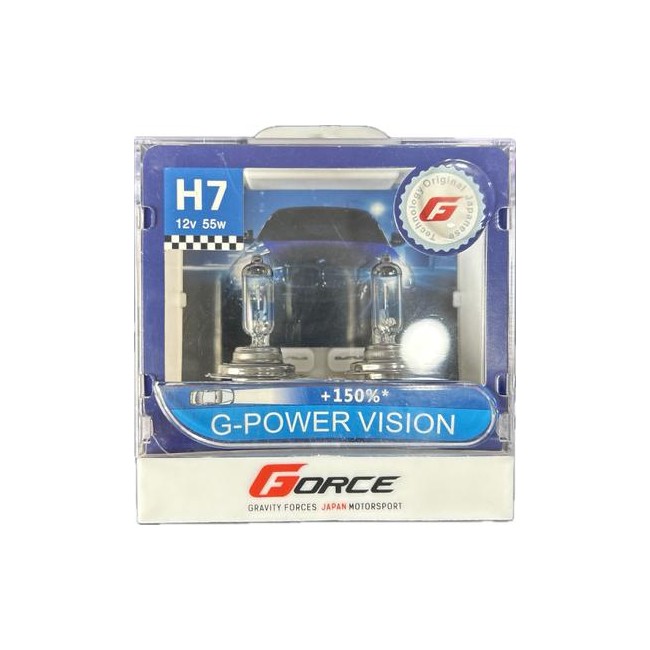 GFORCE ESTUCHE LAMPARAS H7 55W 12V  150   2UNS 