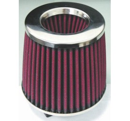 JOM FILTRO AIRE CONICO UNIVERSAL ROJO/CROMO