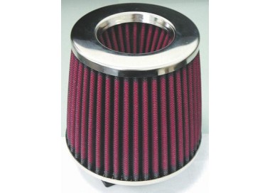 JOM FILTRO AIRE CONICO UNIVERSAL ROJO/CROMO