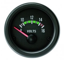 JOM RELOJ VOLTIMETRO NEGRO 52MM