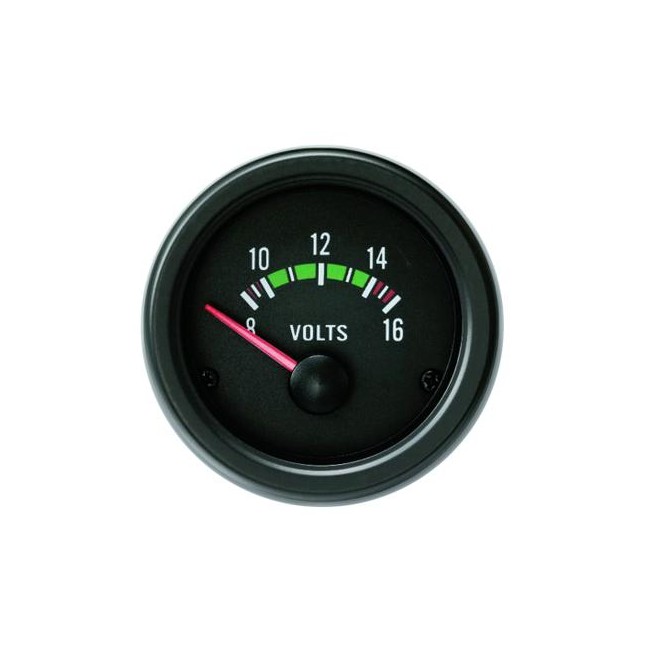 JOM RELOJ VOLTIMETRO NEGRO 52MM