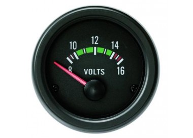 JOM RELOJ VOLTIMETRO NEGRO 52MM