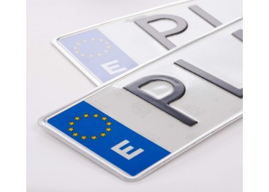 UTSCH PLACA MATRICULA ALUMINIO LARGA EURO 520X110