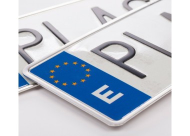 UTSCH PLACA MATRICULA ALUMINIO PEQUEÑA EUROPEA