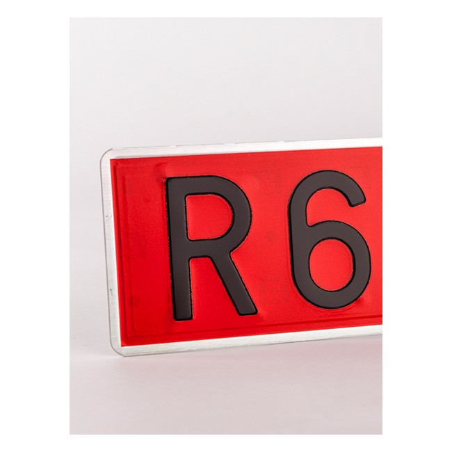UTSCH PLACA MATRICULA ALUMINIO LARGA REMOLQUE ROJA UTSCH PLACA MATRICULA ALUMINIO LARGA REMOLQUE ROJA