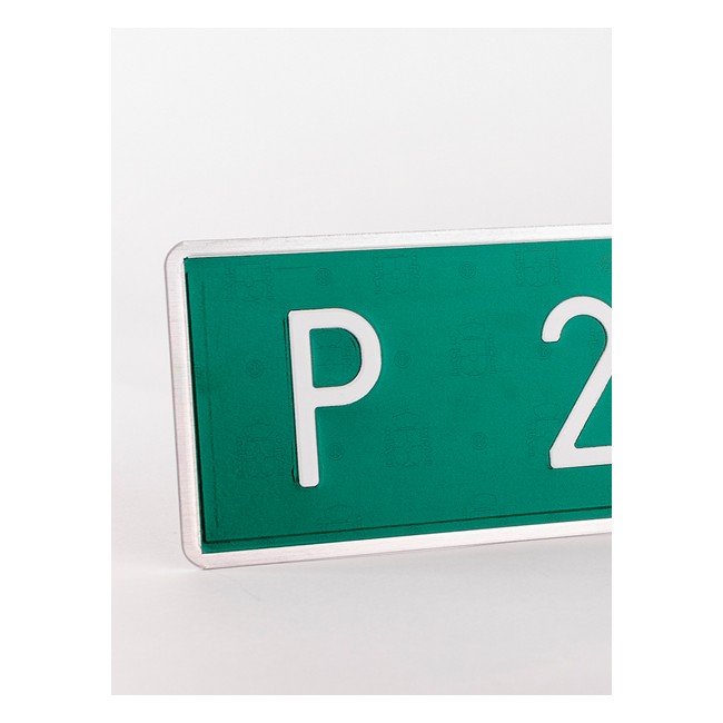 UTSCH PLACA MATRICULA ALUMINIO TEMP PART VERDE UTSCH PLACA MATRICULA ALUMINIO TEMP PART VERDE