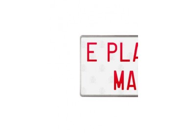 UTSCH PLACA MATRICULA ALUMINIO V ESPECIAL 280X200