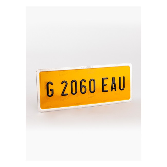 UTSCH PLACA MATRICULA ALUMINIO CUATRICICLOS 210X85