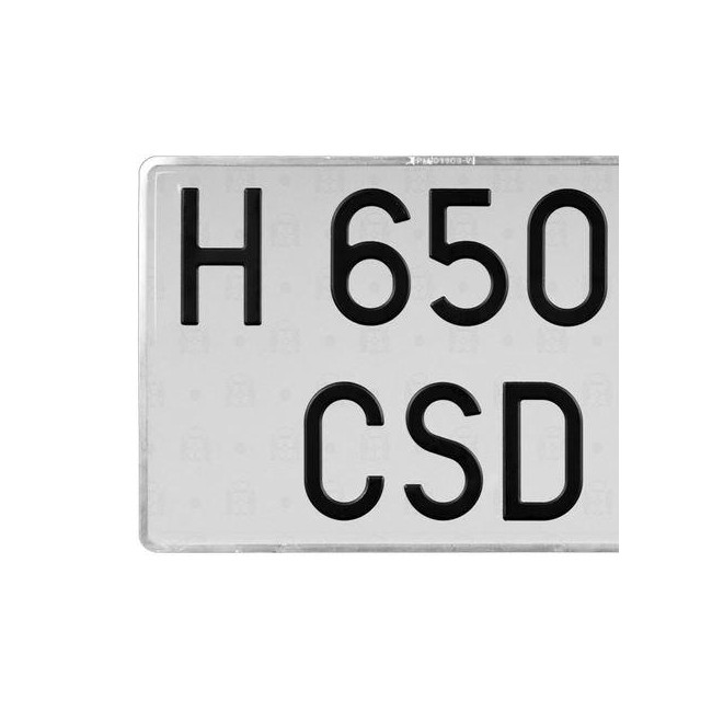 UTSCH PLACA MATRICULA ALUMINIO ALTA V HISTORICO
