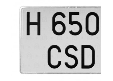 UTSCH PLACA MATRICULA ALUMINIO ALTA V HISTORICO