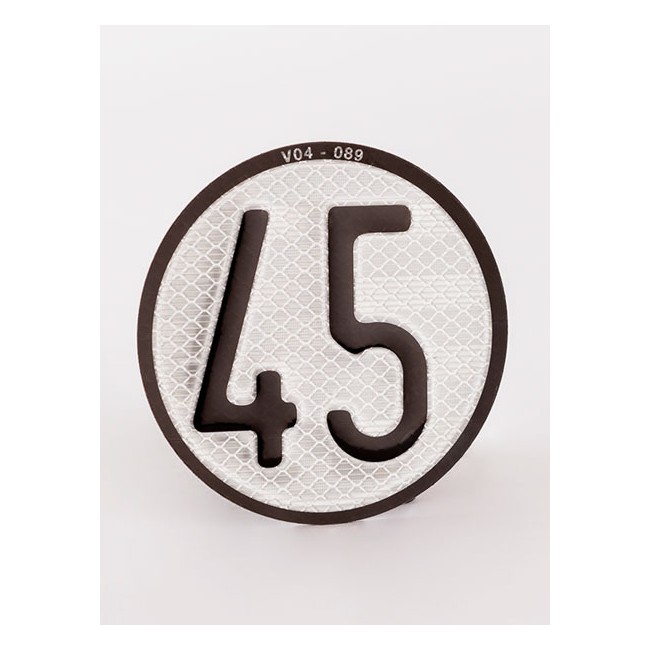 UTSCH PLACA IDENTIFICATIVA ALUMINIO LIM VEL  45 
