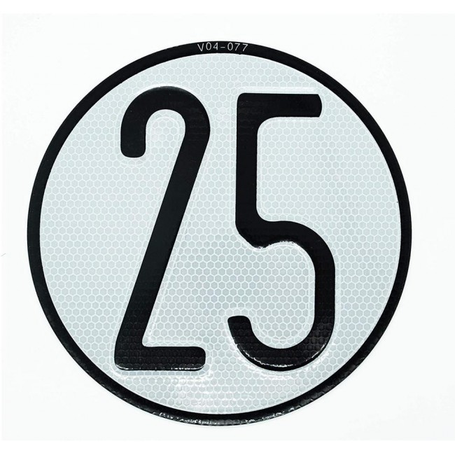 USTCH PLACA IDENTIFICATIVA ALUMINIO LIM VEL  25