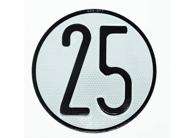 USTCH PLACA IDENTIFICATIVA ALUMINIO LIM VEL  25