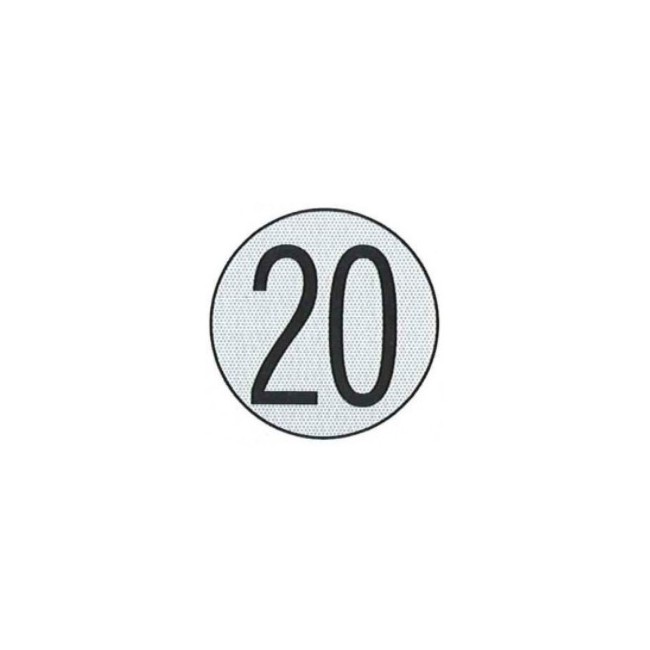 USTCH PLACA IDENTIFICATIVA ALUMINIO LIM VEL  20