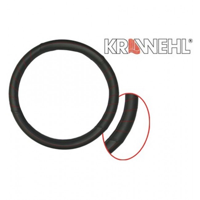 KRAWEHL CUBREVOLANTE 37-39CM PIEL NEGRO/ROJO KRAWEHL CUBREVOLANTE 37-39CM PIEL NEGRO/ROJO