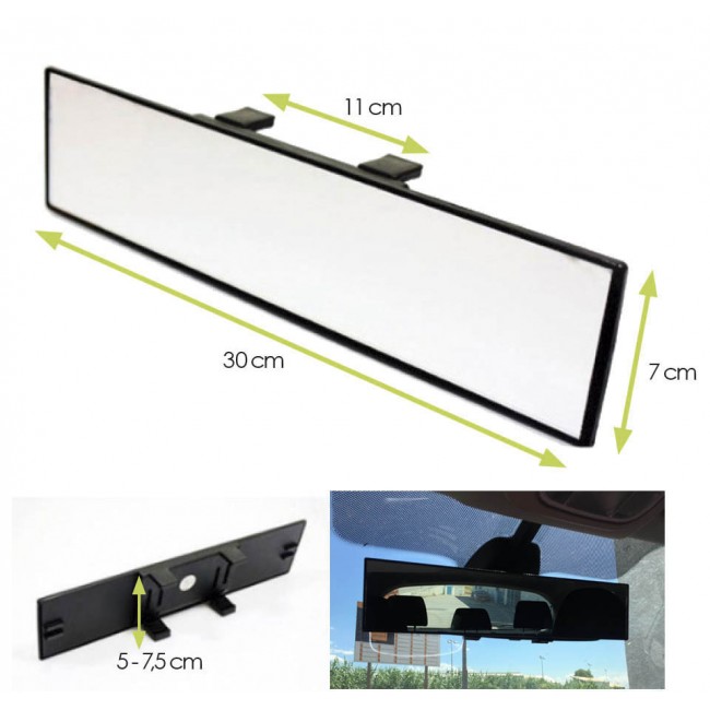 KRAWHEL ESPEJO RETROVISOR PANORA 30X7CM KRAWHEL ESPEJO RETROVISOR PANORA 30X7CM