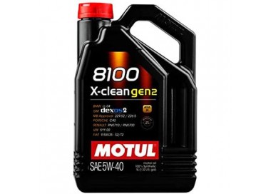 *102051 MOTUL ACEITE 5L 5W40 8100 X-CLEAN GEN2