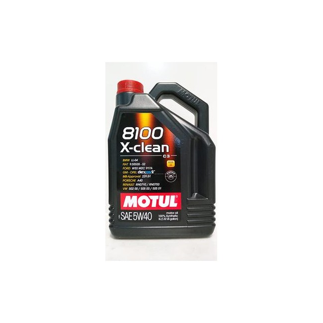 MOTUL ACEITE 5L 5W40 8100 X-CLEAN C3 MOTUL ACEITE 5L 5W40 8100 X-CLEAN C3