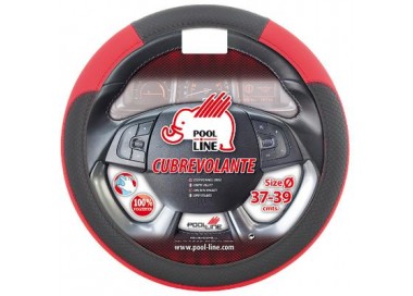 POOL LINE CUBREVOLANTE POLIPIEL FAST NEGRO/ROJO 