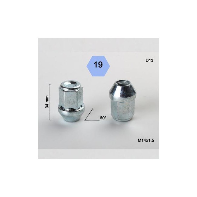 BIMECC TUERCA 14X1 50 CONICA D19 L34 CERRADA