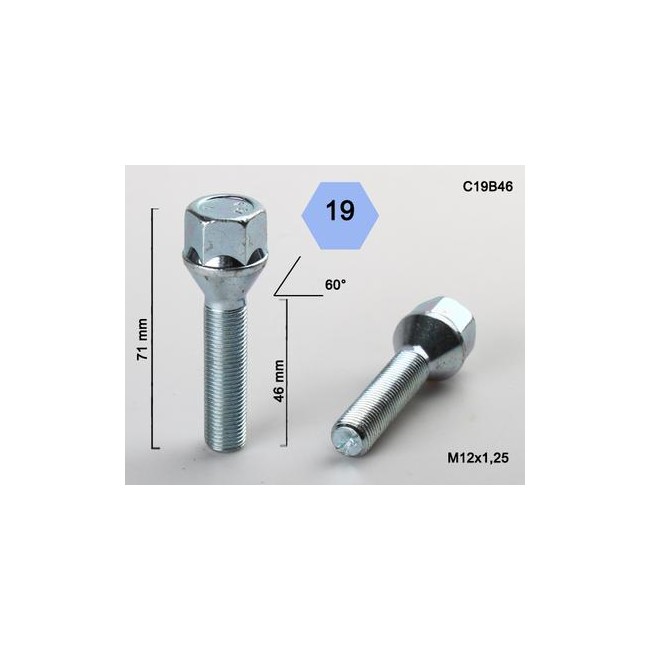 BIMECC TORNILLO 12X1 25 CONICO D19 L46