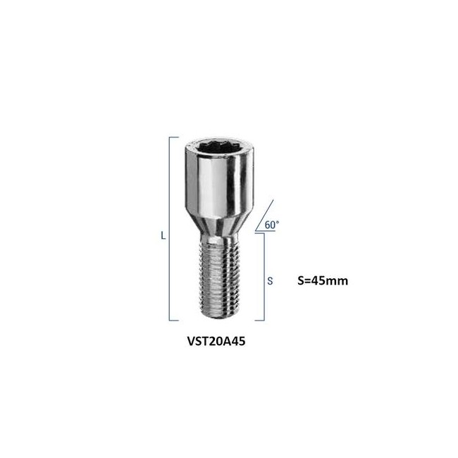 BIMECC TORNILLO 12X1 50 CONICO D20 L45 ESTRELLA