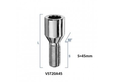 BIMECC TORNILLO 12X1 50 CONICO D20 L45 ESTRELLA