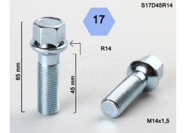 BIMECC TORNILLO 14X1 50 ESFERICO R14 D17 L45 